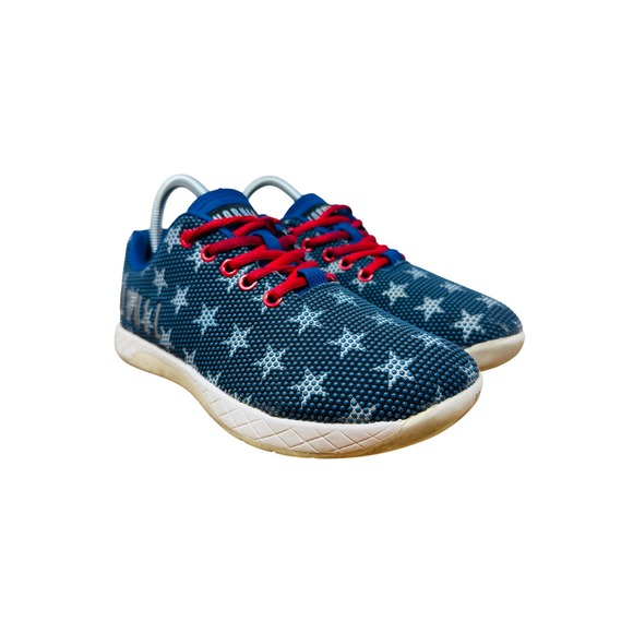 NOBULL Star Print Super Fabric Athletic Shoes Women's Size 7 Red Laces Blue - Picture 15 of 15